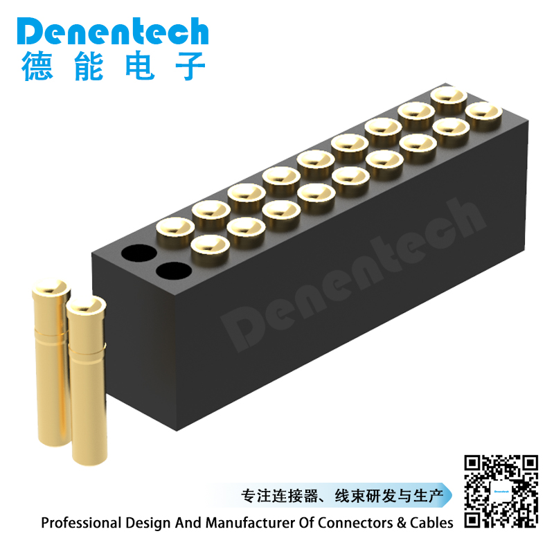 Denentech厂商直供2.0MM弹簧针H2.5双排公座180度